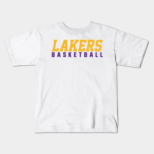 Lakers Basketball Tee Kids T-Shirt by knnthmrctn